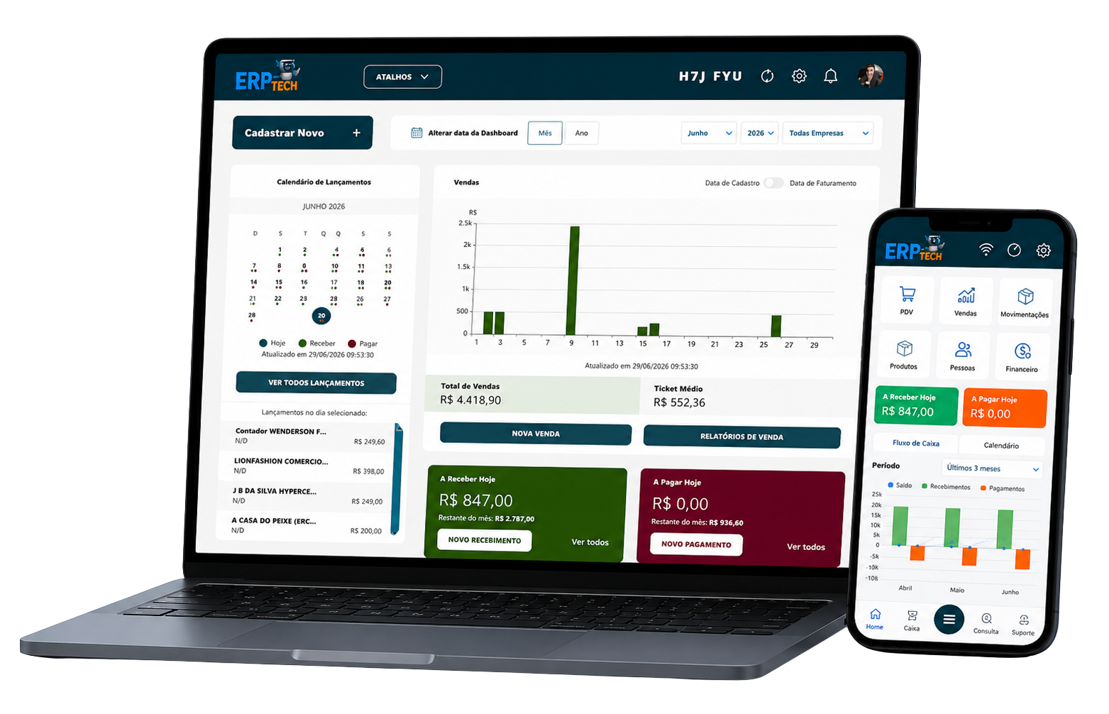 ERP completo para empresas em nuvem